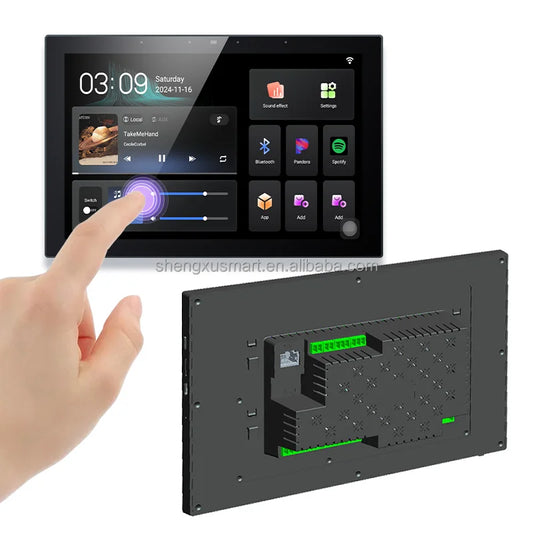 10-Inch BT Smart Home Audio System Wall Amplifier Panel  Music Controller WIFI Wall Home Theater Systems