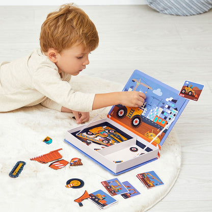 Janod Magnetibook Educational Toy - Construction
