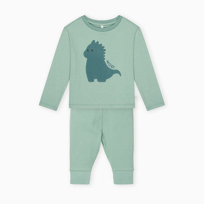 Dino Ribbed Top & Leggings Outfit