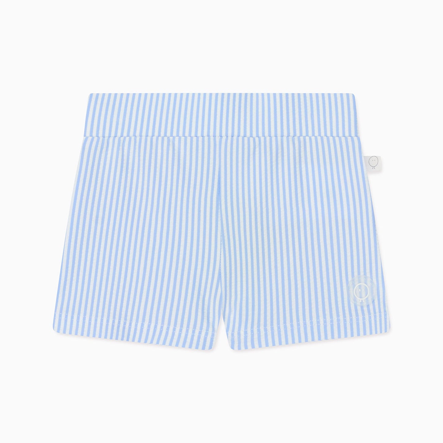 Cloud Stripe Seersucker Swim Shorts