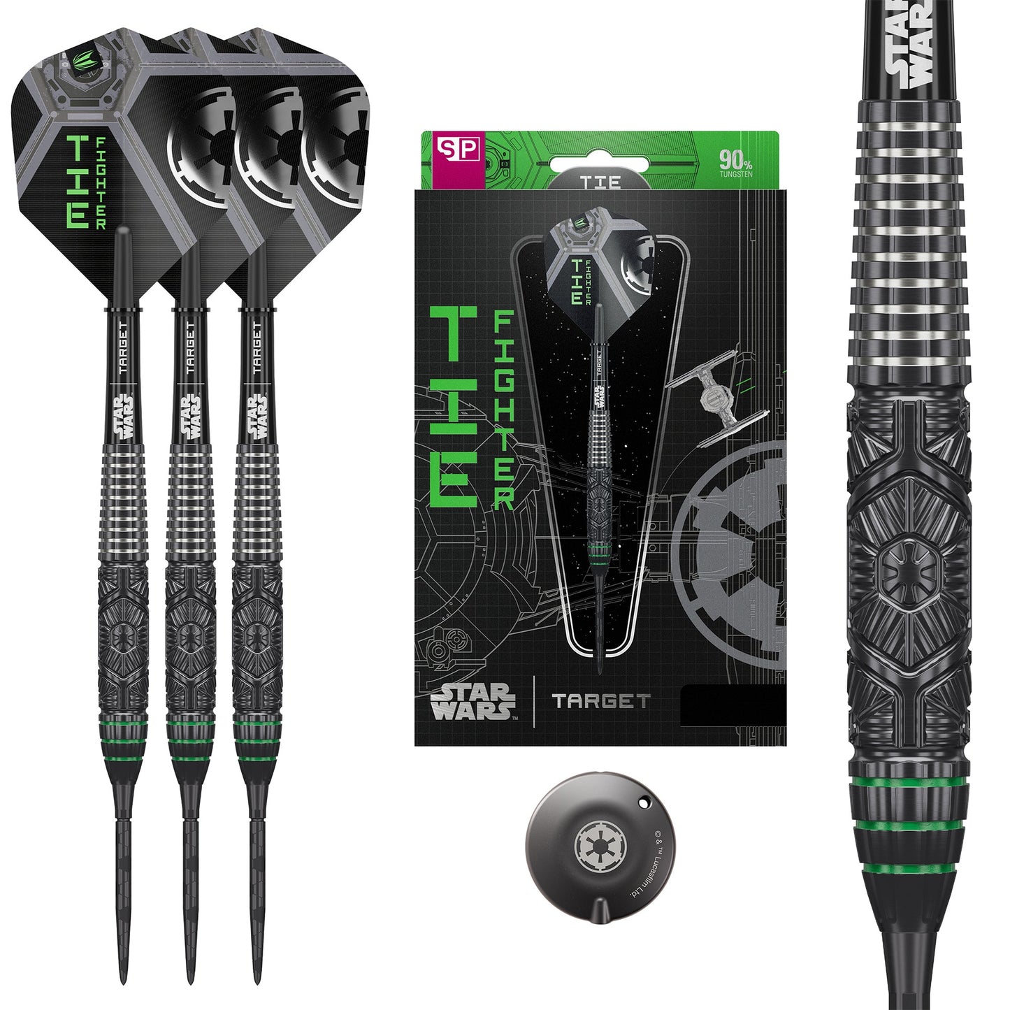 TARGET x STAR WARS - 25g - Tie Fighter - Steel Tip Swiss Point - 90% Tungsten Darts