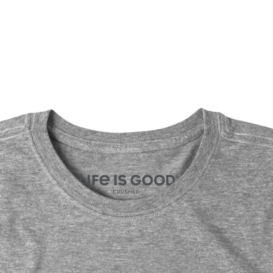 LIFE IS GOOD - MENS CRUSHER TEE | Football Heather Grey