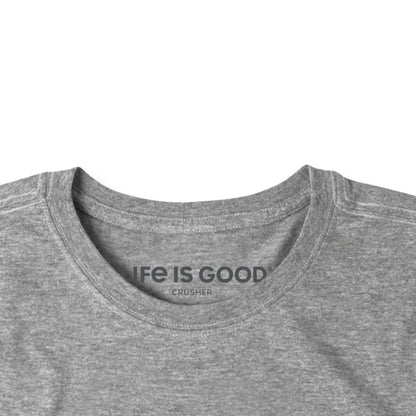 LIFE IS GOOD - MENS CRUSHER TEE | Football Heather Grey