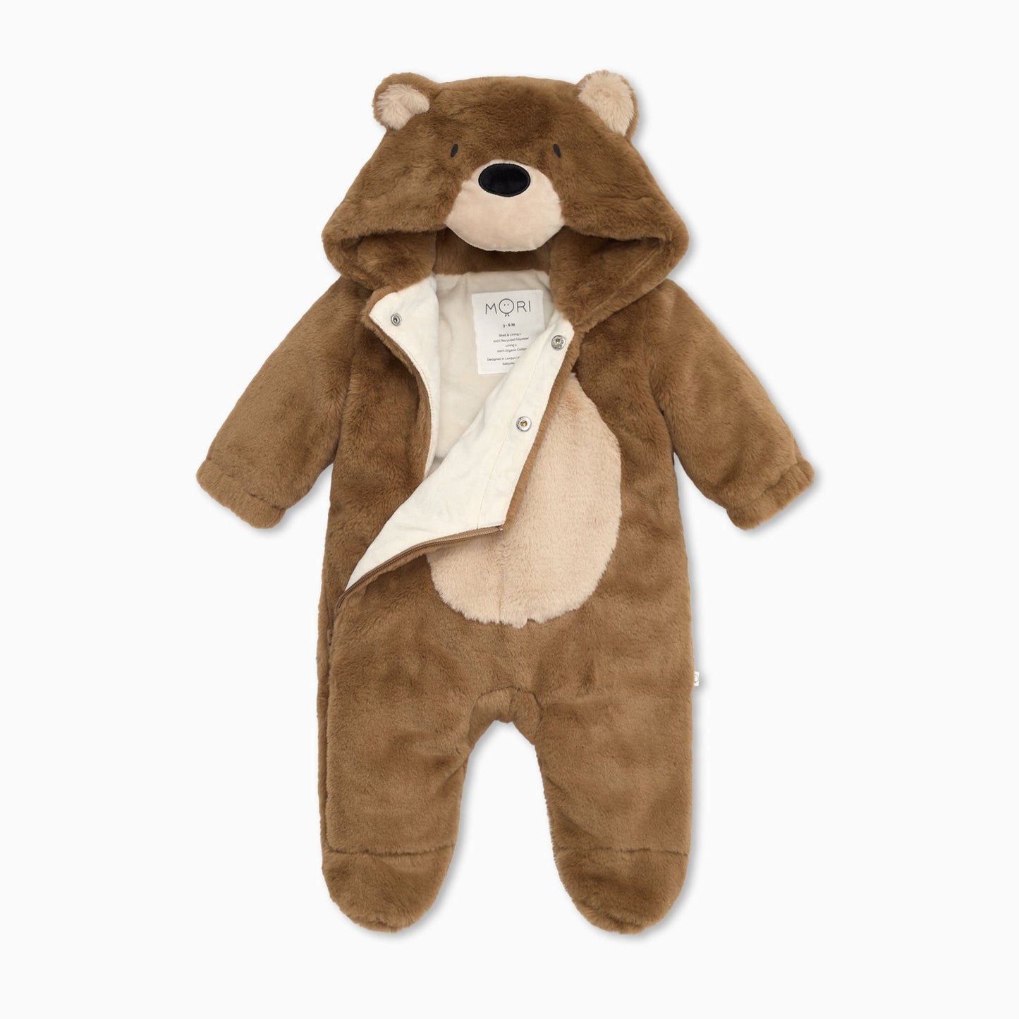 Bear Faux Fur Pramsuit