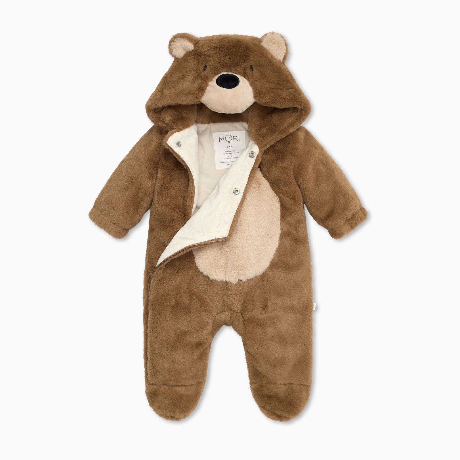 Bear Faux Fur Pramsuit