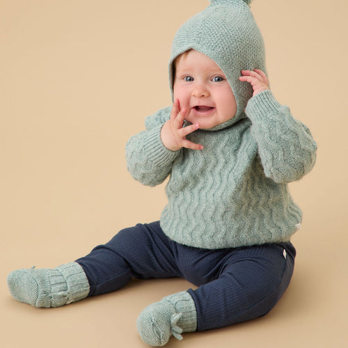 Booties with Tie - Mint
