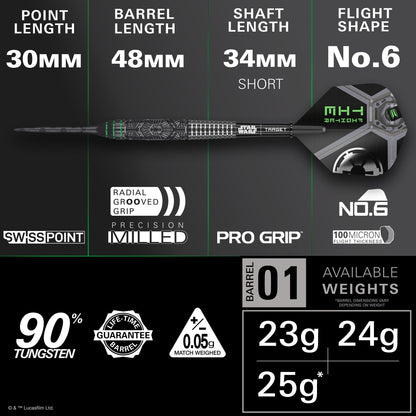 TARGET x STAR WARS - 24g - Tie Fighter - Steel Tip Swiss Point - 90% Tungsten Darts