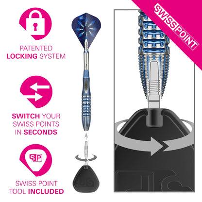 TARGET - 26g - Phil Taylor GX2 - Steel Tip Swiss Point - 95% Tungsten Darts