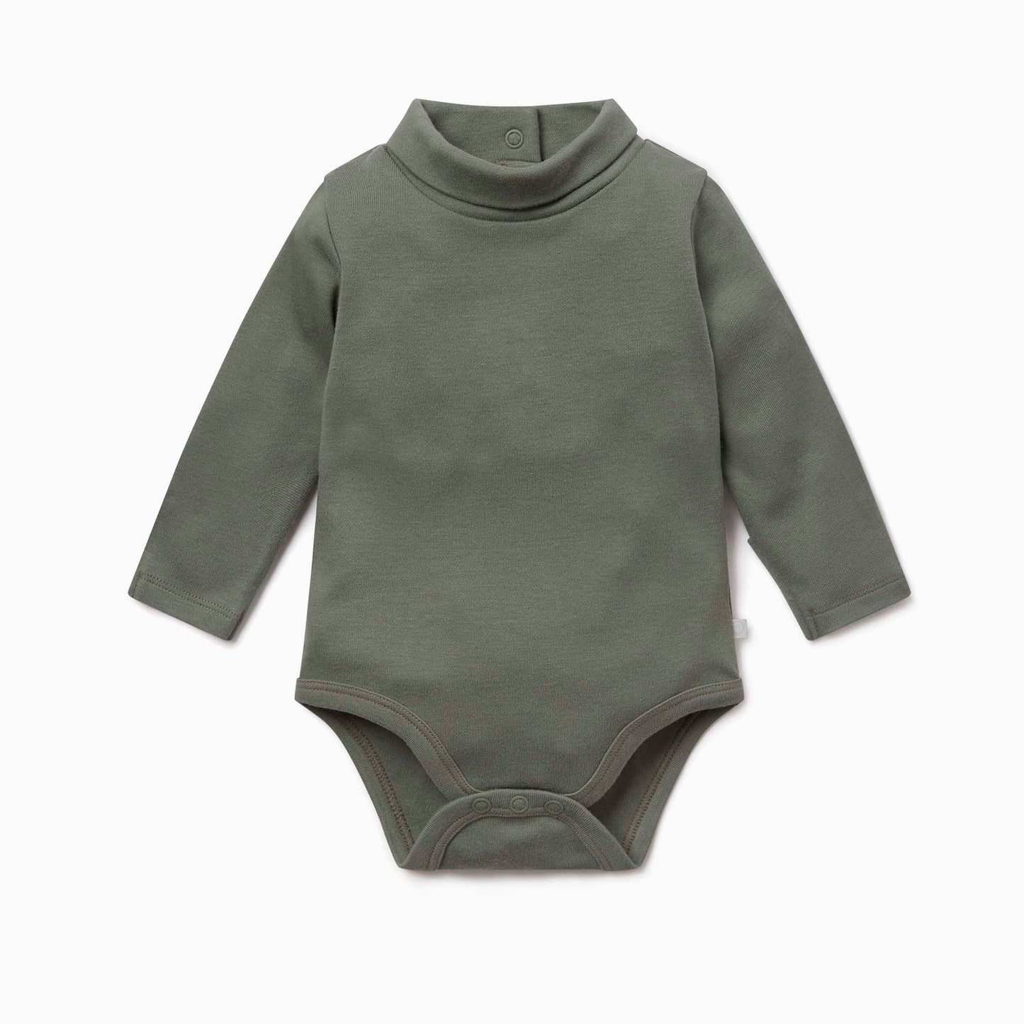 Khaki Cloud Roll Neck Bodysuit 2 Pack