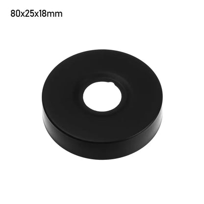 1Pcs Black Shower Faucet Decorative Cover Chrome Finish Stainless Steel Water Pipe Wall Covers Bathroom Accessories