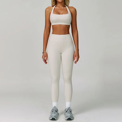 2Pcs Sets Women's Tracksuit Fitness Clothes Yoga Sets Sportswear Workout Bra High Waist Leggings Set Gym Clothing Sports Suits