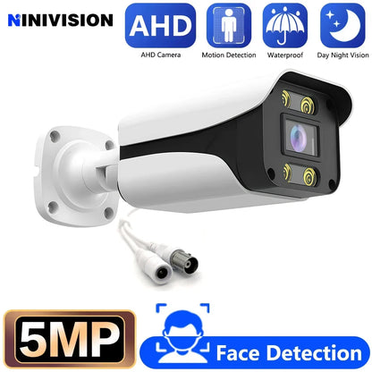 5MP Wired CCTV Analog Security Camera Outside Street Waterproof AHD Dome Video Surveillance Camera BNC XMEYE 4K 5MP AHD DVR View