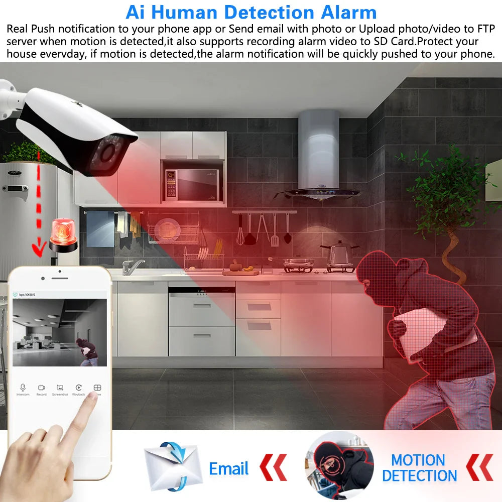 5MP Wired CCTV Analog Security Camera Outside Street Waterproof AHD Dome Video Surveillance Camera BNC XMEYE 4K 5MP AHD DVR View