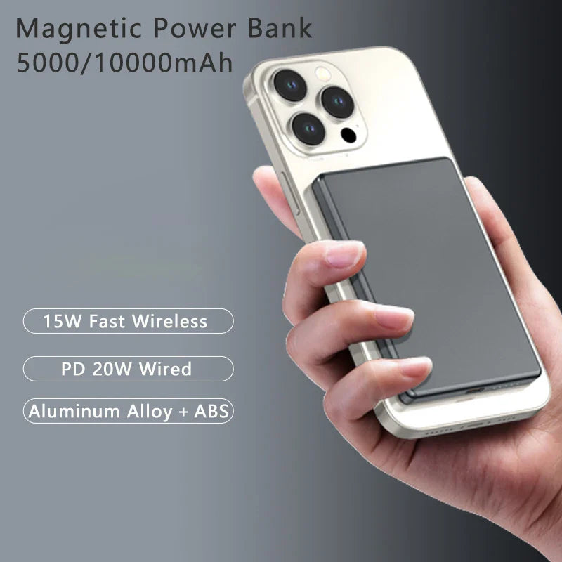 5000mAh PD20W Wireless 15W Powerbank Charger Power 10000mah External bank bateria Portable Ultra Slim Backup Battery