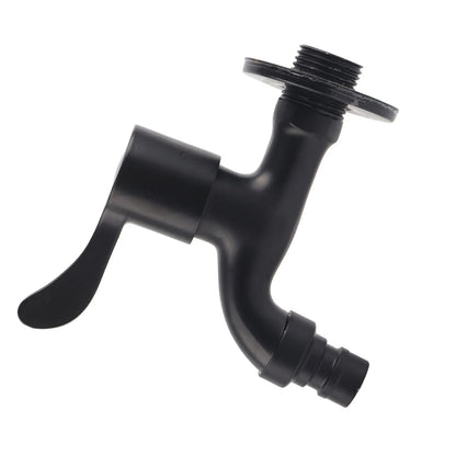 304 Stainless Steel Black Wall Mount Tap Garden Water Faucet for Bathroom(Washing Machine)