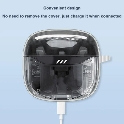 Earphone Case For JBL TUNE FLEX2 Transparent TPU Bluetooth Headset Protective Sleeve Soft Rubber Shell Anti-fall Protector Cover