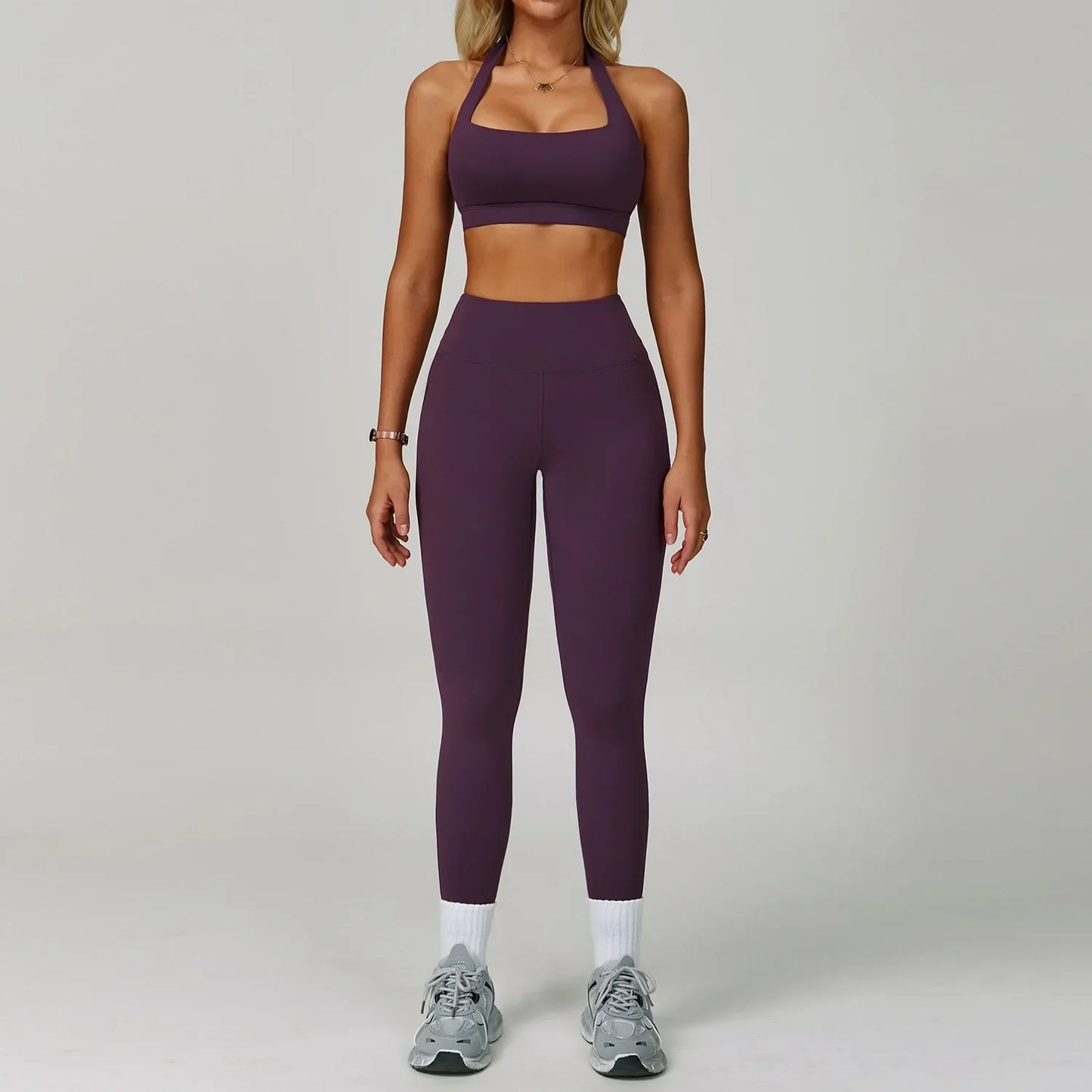 2Pcs Sets Women's Tracksuit Fitness Clothes Yoga Sets Sportswear Workout Bra High Waist Leggings Set Gym Clothing Sports Suits
