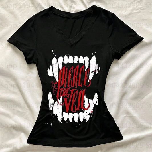 90s Graphic Tees Y2k Tops Crop Top Women Kawaii Clothes Vintage Goth Aesthetic Clothing Women's Cropped Emo T-shirt Anime Girl