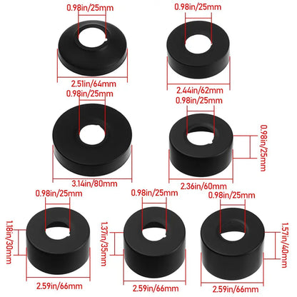 1Pcs Black Shower Faucet Decorative Cover Chrome Finish Stainless Steel Water Pipe Wall Covers Bathroom Accessories