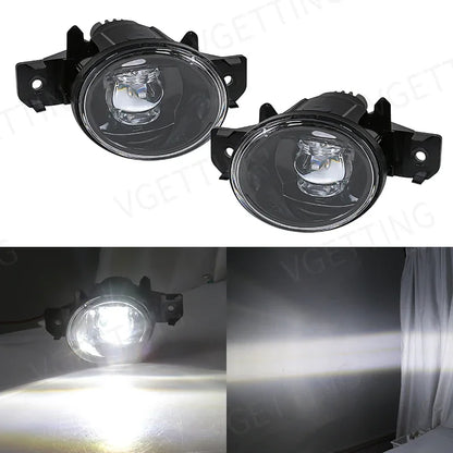 1 Pair LED Fog Lamps For Nissan Altima QASHQAI X-Trail Sylphy Almera March Pathfinder Super Bright Foglights DRL Car Accessories