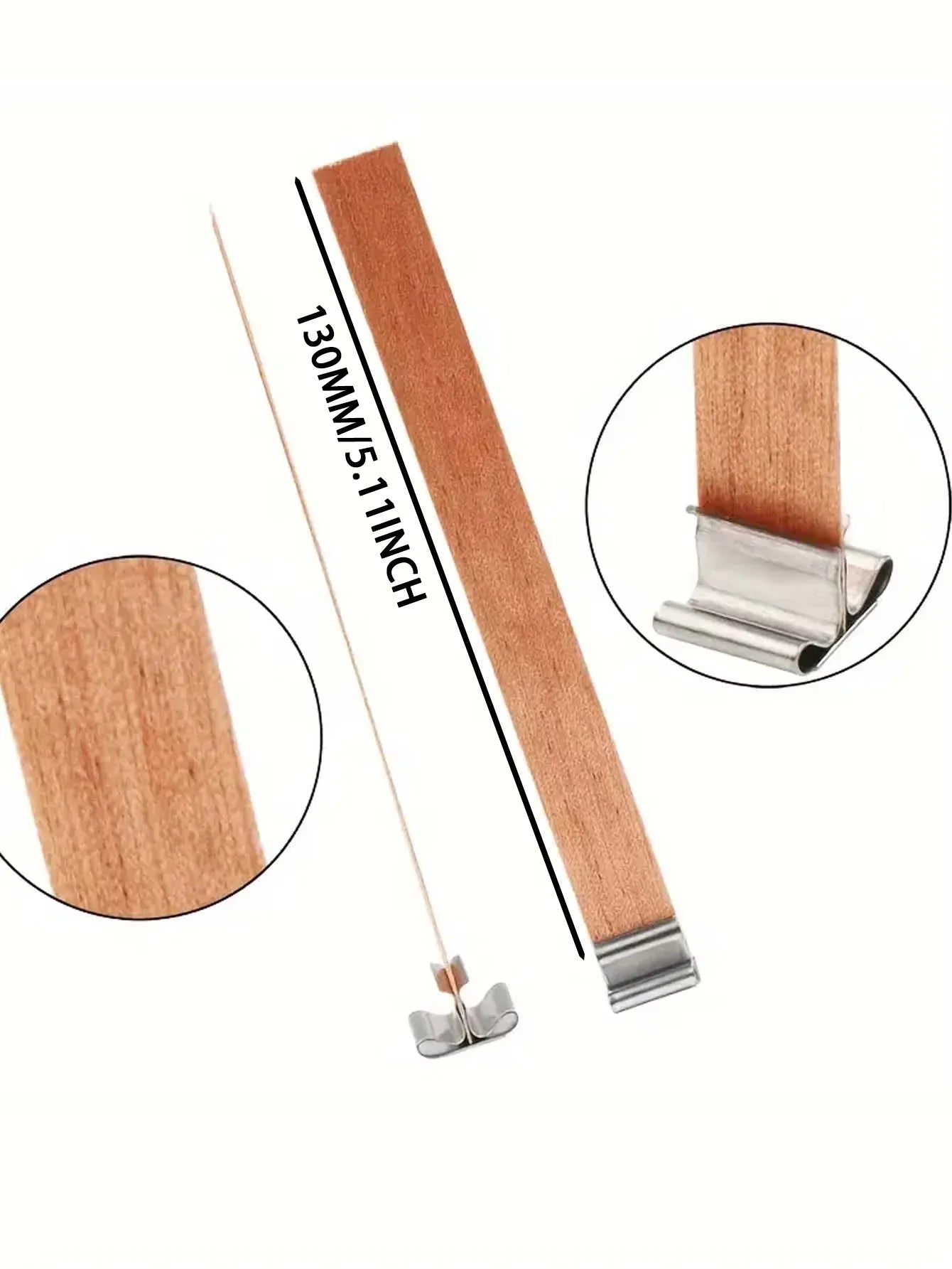 DIY Candle Making Kit - 60pcs Set with Natural Wood Wicks, Metal Stands & Glue Dots for Crafting