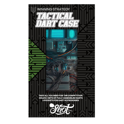 SHOT - TACTICAL DARTS CASE - TWO SET DART WALLET - AI CYBERPUNK
