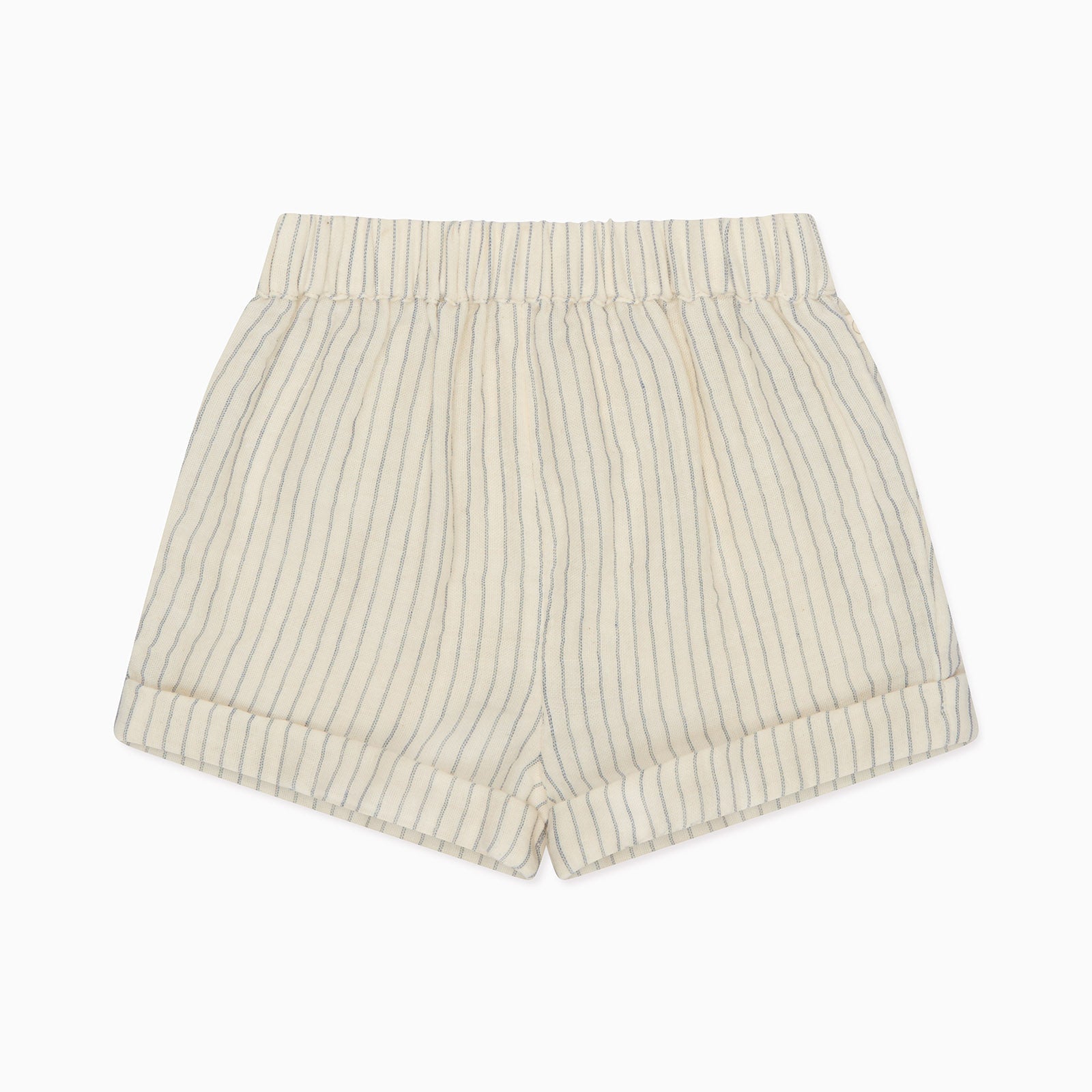 Floral Cotton Blouse & Striped Muslin Shorts Outfit