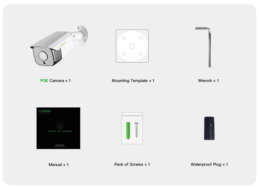C,GC XMeye IP Camera,Z ,6MP,POE, 20fps,2.8mm/3.6mm/6mm,Face Human,Audio, IR Night, Onvif Video CCTV Surveillance Security,Home