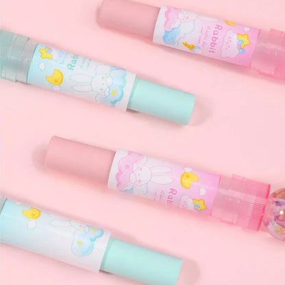 1 Piece Cute Kawaii Crystal Rabbit Lipstick Rubber Stationery School Office Supply Creative Novelty Pencil Eraser Novelty Pretty