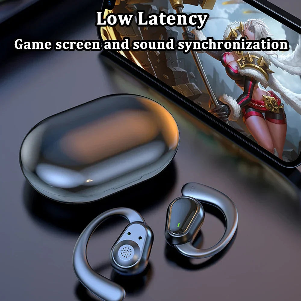 Bluetooth 5.3 Headphones Ear Hook Earphones Wireless Earphones HiFi Stereo Waterproof Headset Noise Reduction Earbuds for Xiaomi