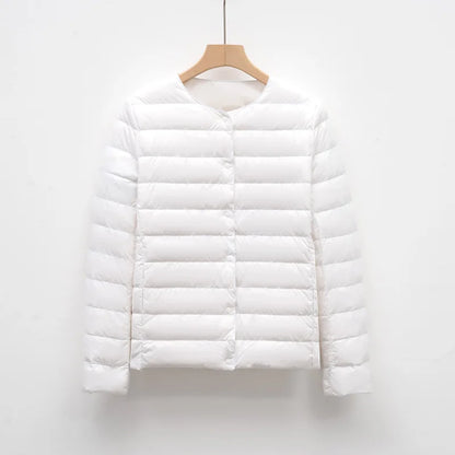 12 Colors Women Long Sleeves 90% White Duck Down Female Slim Warm Inner Ultra Lightweight Packable Ski Jacket Down Liner Jackets