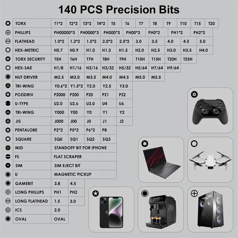 152 in 1 magnetic mini precision electric screwdriver Set Laptop Tool Kit Professional Computer Screwdriver Repair Screwdriver