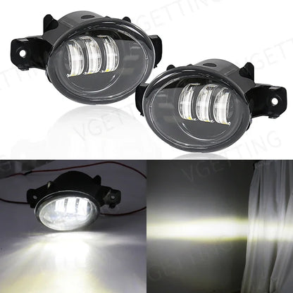 1 Pair LED Fog Lamps For Nissan Altima QASHQAI X-Trail Sylphy Almera March Pathfinder Super Bright Foglights DRL Car Accessories