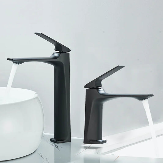 Black Bathroom Sink Faucet for Two Hole Kitchen Stainless Steel Washbasin Shower Faucet Accessories Hot & Cold Water Mixer Tap