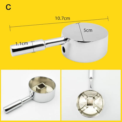35mm/40mm Kitchen Hot Cold Faucet Switch Handle Basin Mixer Tap Metal Replacement Cover Bathroom Taps Repair Accessories