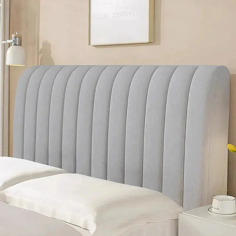 Bed Headboard Cover Luxury Soft Thick Velvet All-inclusive Solid Color Bedside Bed Back Dust Protector Home Room Bed