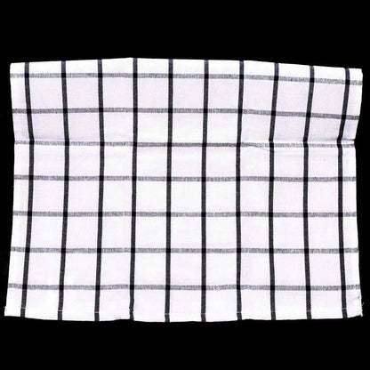 AFOURT-6Piece High Quality Blue White Plaid Striped Tea Towel Kitchen Towel Napkin Table Cloth 100% Cotton Woven Fabric