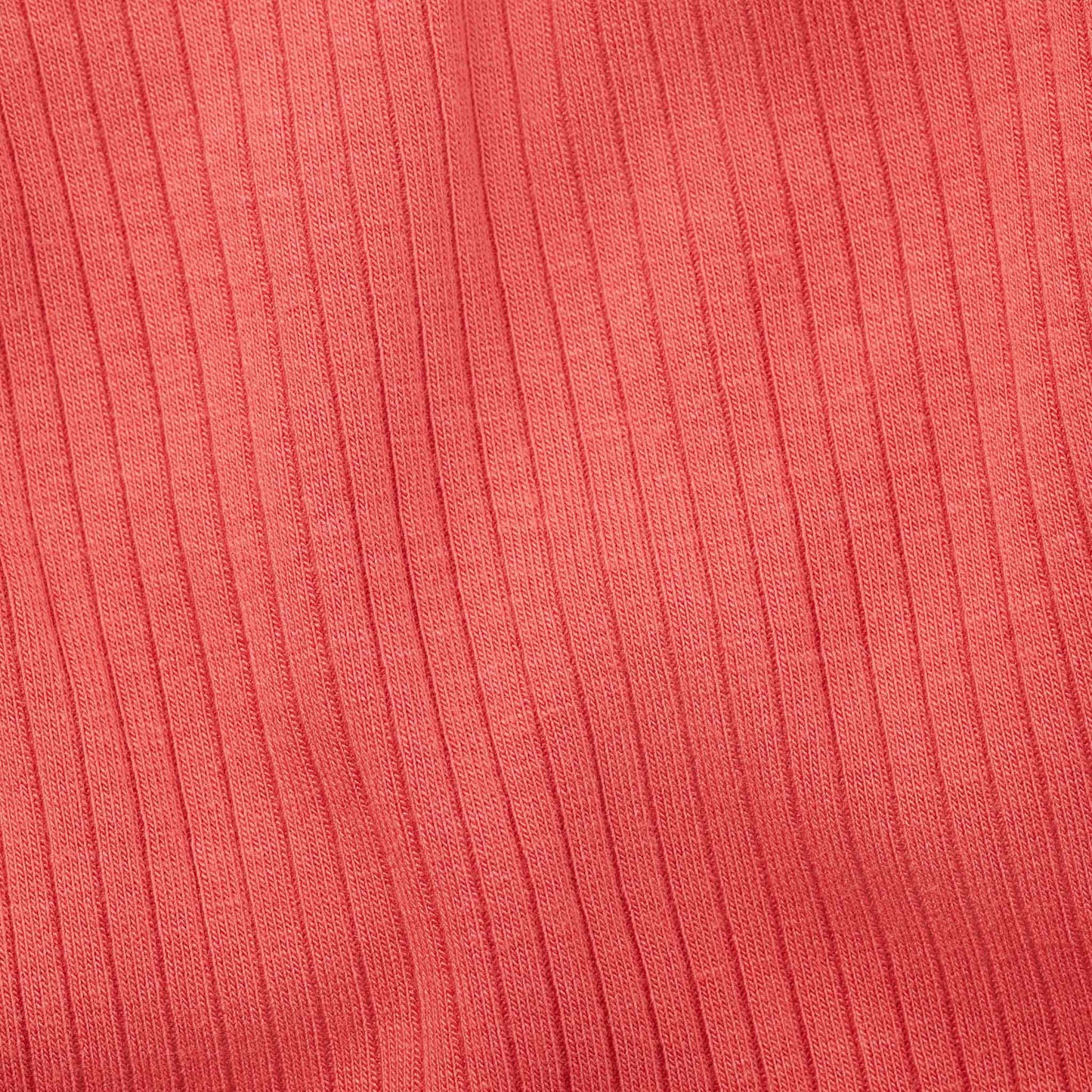 Coral Ribbed Long Sleeve Bodysuit