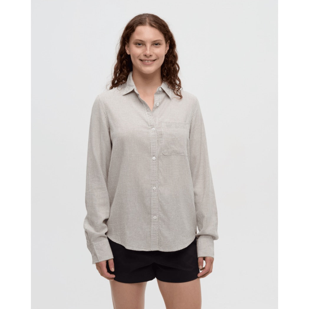TENTREE - SLOAN SHIRT | Clay/Railroad Stripe