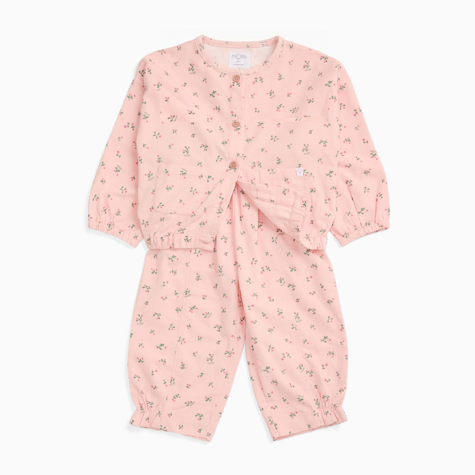 Floral Soft Corduroy Jacket & Trousers Outfit