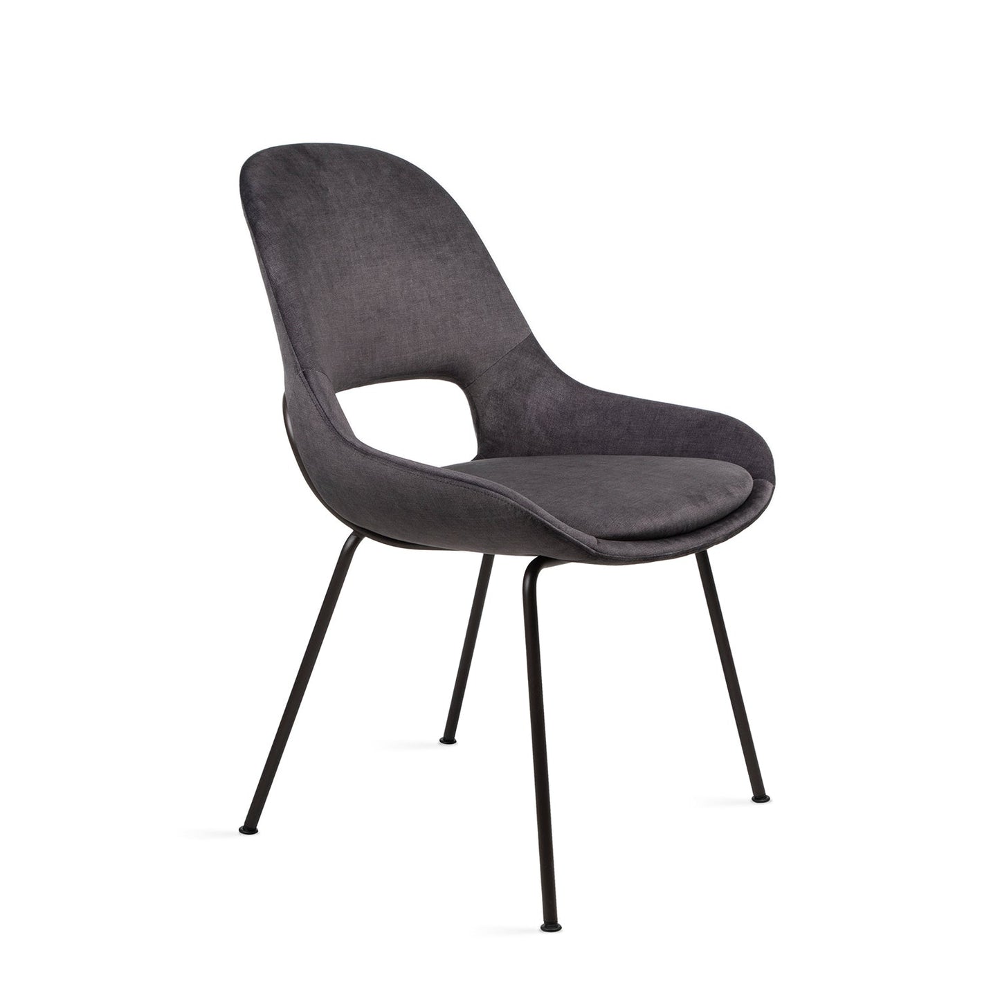 freifrau | theia armchair low | steel frame black | smart charbon