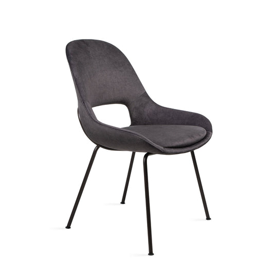 freifrau | theia armchair low | steel frame black | smart charbon