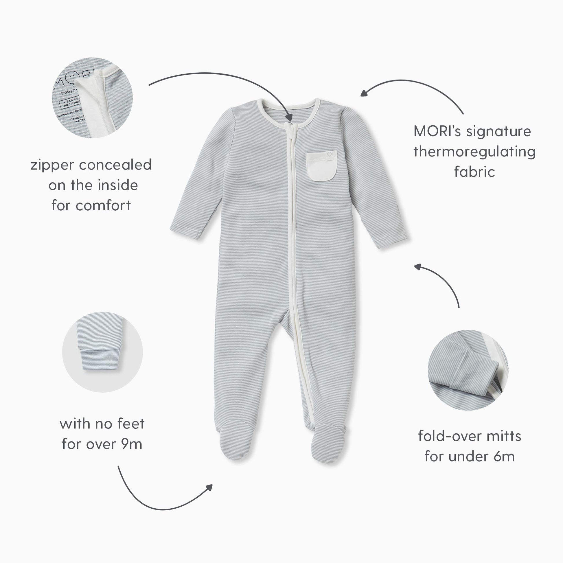 Clever Zip Sleepsuit 7 Pack