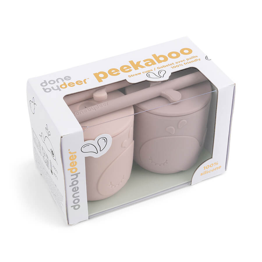 Done by Deer Wally Silicone Straw Cup 2 Pack