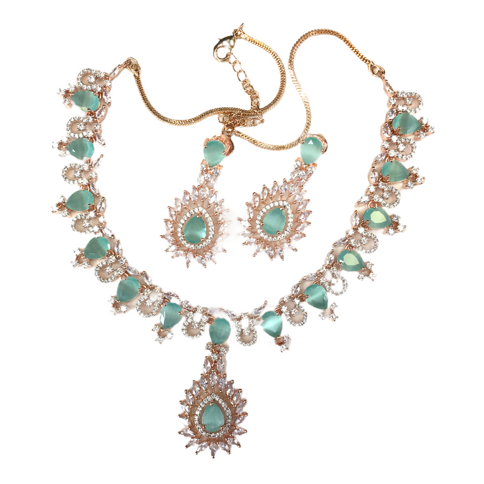 AD Choker with matching earrings - AE2113 KP0521