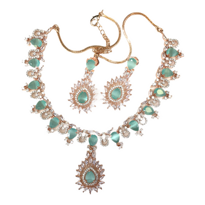 AD Choker with matching earrings - AE2113 KP0521