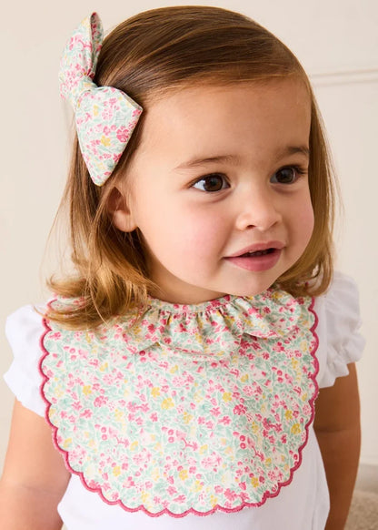 Adelaide Floral Medium Bow Hair Clip in Pink HAIR ACCESSORIES from Pepa London