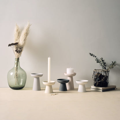 aery living | porcini candle holder large | grey - LC