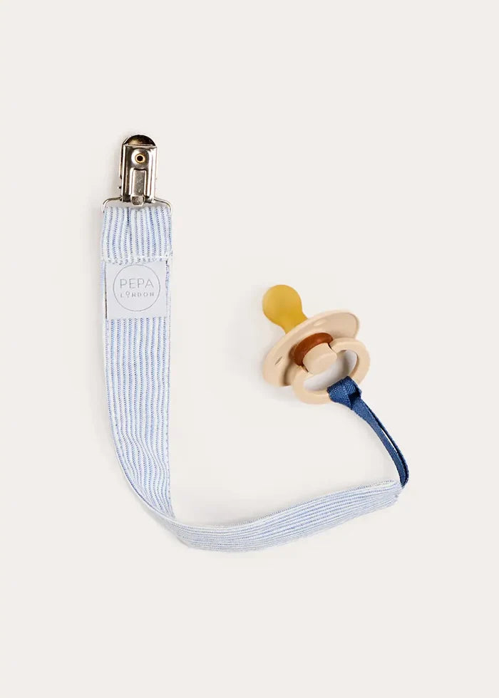 Alexander Stripe Dummy Clip in Blue ACCESSORIES from Pepa London