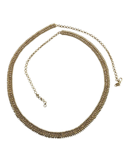 Antique Gold Finish Saree Belt, Waist / Belly Chain - Fancy Dress , Bollywood - DAJ350 KY 0923